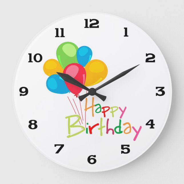 Grande Horloge Ronde Joyeux anniversaire (Recto)