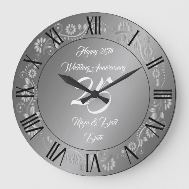 Grande Horloge Ronde Joyeux Customize Silver 25th Anniversary (Recto)
