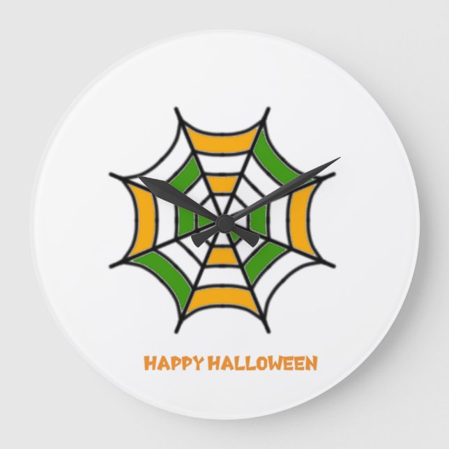 Grande Horloge Ronde Joyeux Halloween (Recto)