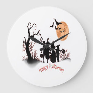 Grande Horloge Ronde Joyeux Halloween