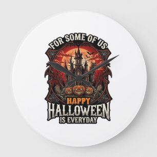 Grande Horloge Ronde Joyeux Halloween est tous les jours Château hanté
