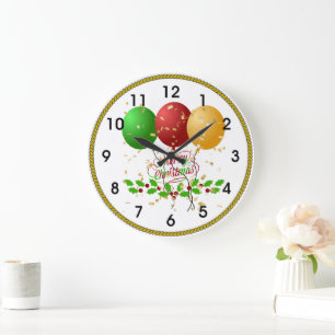 Grande Horloge Ronde Joyeux Noël