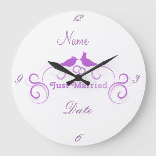 Grande Horloge Ronde Just Married Newlyweds Thunder_Cove
