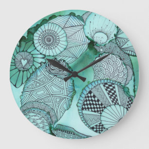 Grande Horloge Ronde Just Teal Acrylic Wall Clock