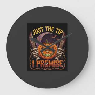 Grande Horloge Ronde Juste l'extrémité prémisse Halloween Citrouille Co
