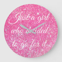 JUSTE UNE FILLE QUI A DÉCIDÉ Paillettes Rose Chaud