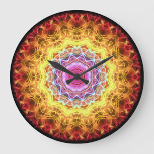 Grande Horloge Ronde Kaléidoscope de Passion rose