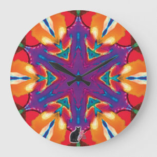Grande Horloge Ronde Kaléidoscope Réticule