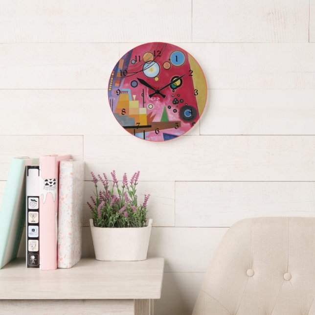 Grande Horloge Ronde Kandinsky - Rouge lourd (Salle de lecture)