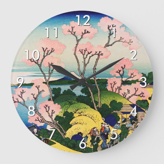 Grande Horloge Ronde Katsushika Hokusai - Gotenyama, Tokaido, Shinagawa (Recto)