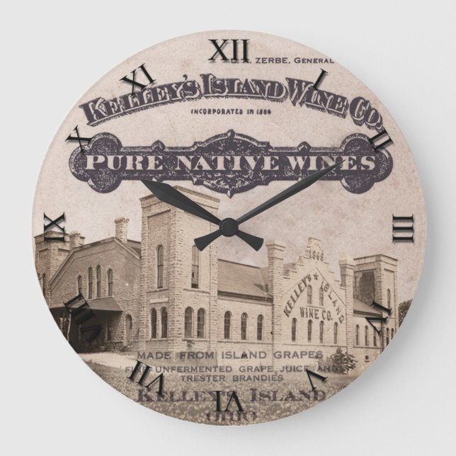 Grande Horloge Ronde Kelley Island, Ohio Wine Company Clock (Recto)