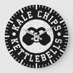 Grande Horloge Ronde Kettlebells et chips Kale - Entraînement de nouvea