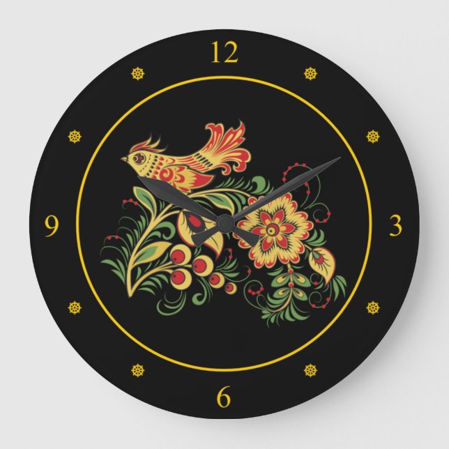 Grande Horloge Ronde Khokhloma (Recto)