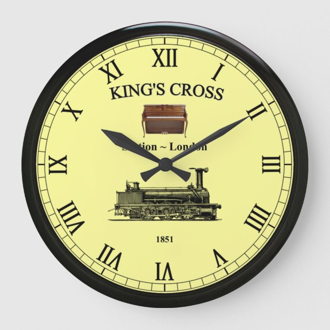 Grande Horloge Ronde King's Cross Station~London England~Upright Piano~ (Recto)