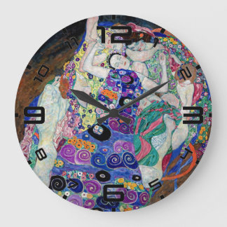 Grande Horloge Ronde Klimt “The Virgin” Art Nouveau Wall Clock