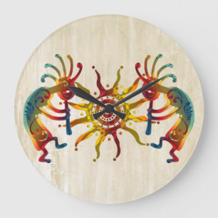 Grande Horloge Ronde KOKOPELLI DUO SUN + vos idées