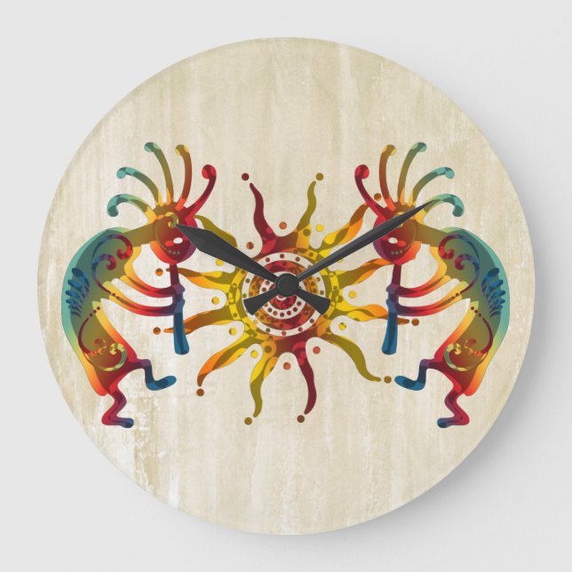 Grande Horloge Ronde KOKOPELLI DUO SUN + vos idées (Recto)