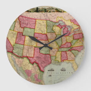 Grande Horloge Ronde La carte ferroviaire de l'Union américaine des Éta