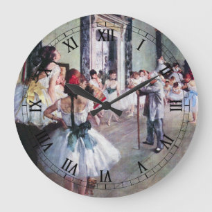 Grande Horloge Ronde La Classe de danse par Edgar Degas, Art de ballet 