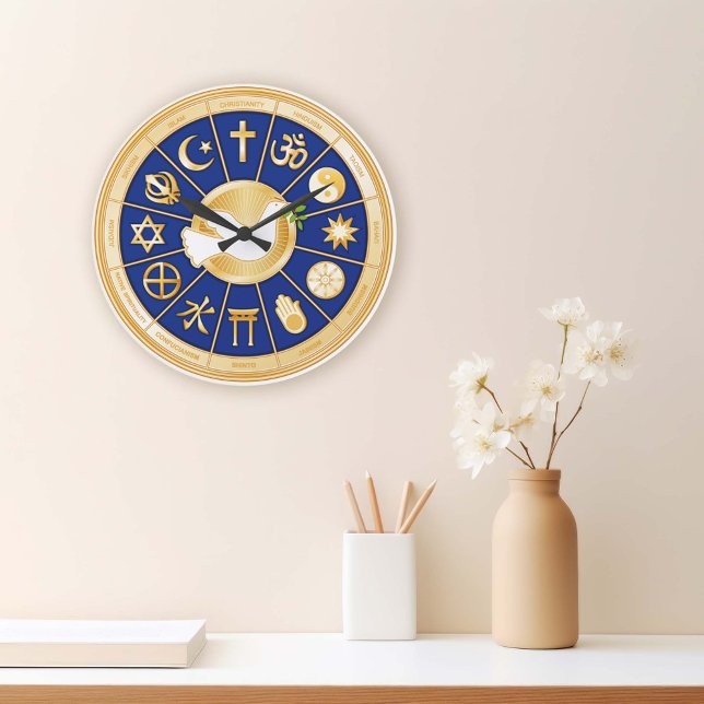 Grande Horloge Ronde La colombe de la paix (Dove of Peace Clock. 
Inspirational time for peace, harmony, diversity and faith. )