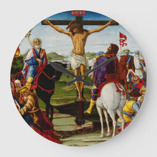 Grande Horloge Ronde La Crucifixion par Benvenuto di Giovanni