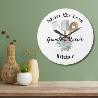 Grande Horloge Ronde La cuisine de grand-mère | Partagez l'amour person