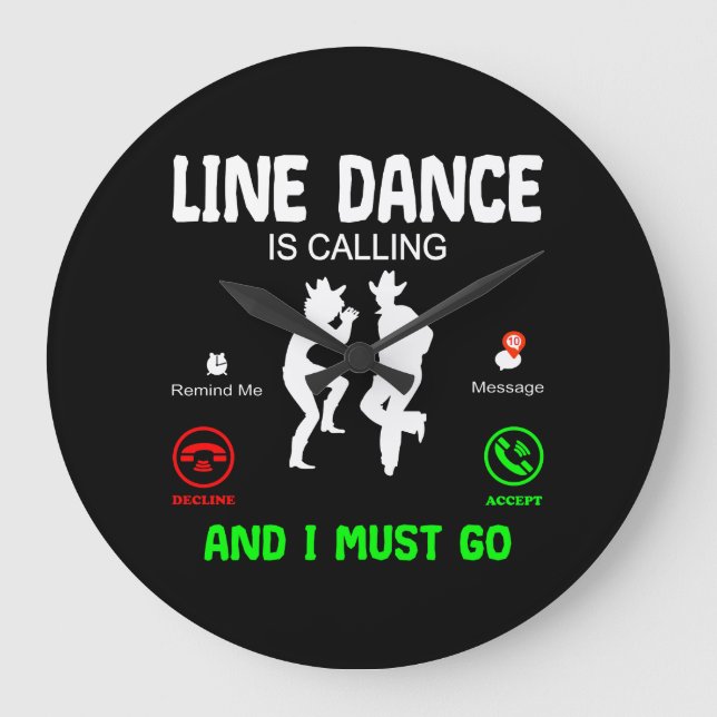 Grande Horloge Ronde La danse country line appelle (Recto)