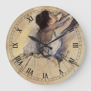 Grande Horloge Ronde La Danseuse d'Edgar Degas, Art Vintage de Ballerin