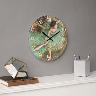 Grande Horloge Ronde La danseuse verte par Edgar Degas, Ballet Vintage