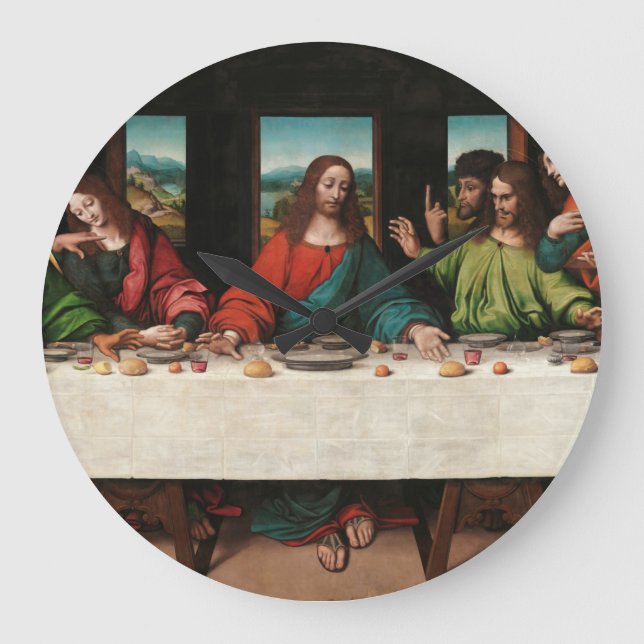 Grande Horloge Ronde La Dernière Cène, 1515-1520 par Giampietrino (Recto)