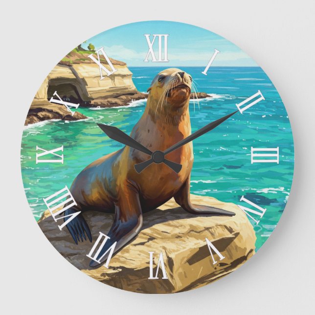 Grande Horloge Ronde La Jolla Sea Lion California Travel (Recto)