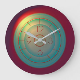 Grande Horloge Ronde La lumière rouge verte atmosphérique effectue >