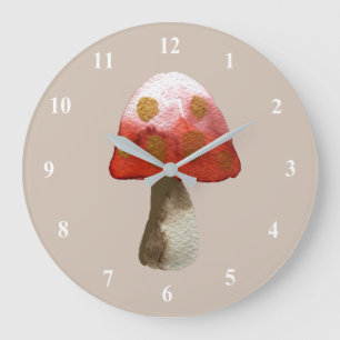 Grande Horloge Ronde La magie du champignon rouge