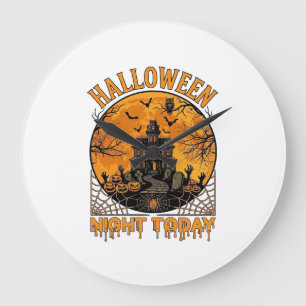 Grande Horloge Ronde La nuit d'Halloween aujourd'hui Manoir hanté Citro
