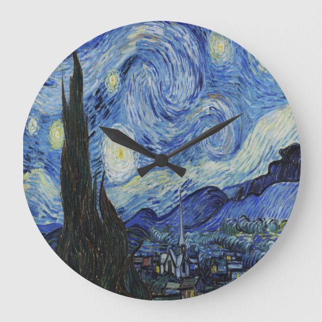 Grande Horloge Ronde La nuit étoilée par Vincent Van Gogh (Recto)