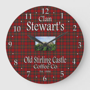 Grande Horloge Ronde La Old Stirling Castle Coffee Co de Clan Stewart.