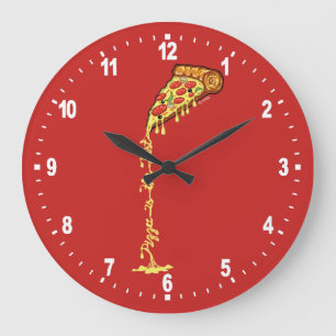 Grande Horloge Ronde La pizza est le meilleur
