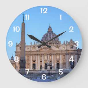 Grande Horloge Ronde La place Saint-Pierre à Vatican - Rome, Italie