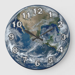 Grande Horloge Ronde La planète Terre de l'espace extra-atmosphérique