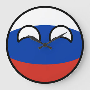 Grande Horloge Ronde La Russie Geeky tendante drôle Countryball