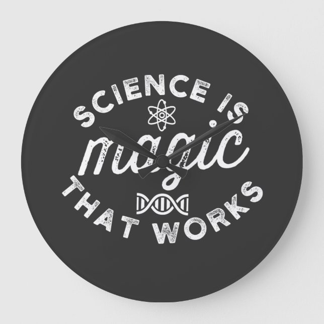 GRANDE HORLOGE RONDE LA SCIENCE EST UNE MAGIE QUI FONCTIONNE (Recto)