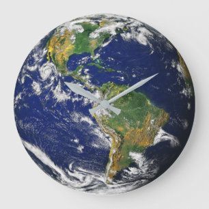 Grande Horloge Ronde La TERRE de l'horloge faite sur commande de