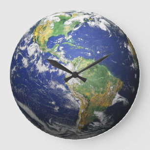 Grande Horloge Ronde La terre - effet 3D