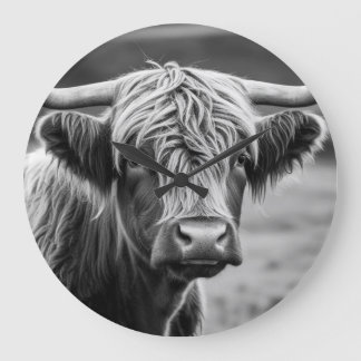 Grande Horloge Ronde La vache des Highlands