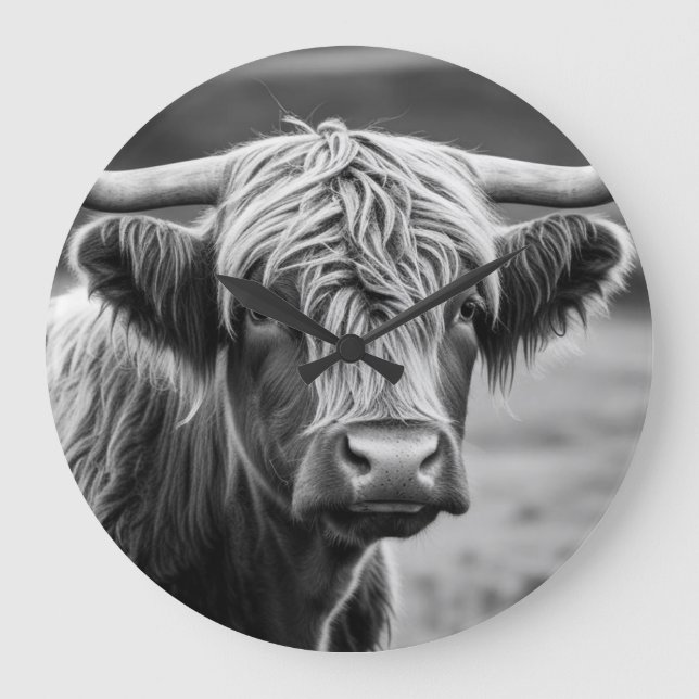 Grande Horloge Ronde La vache des Highlands (Recto)