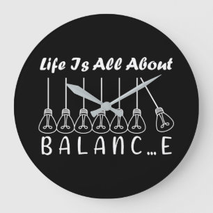 Grande Horloge Ronde La vie, c'est l'équilibre de l'inspiration de moti