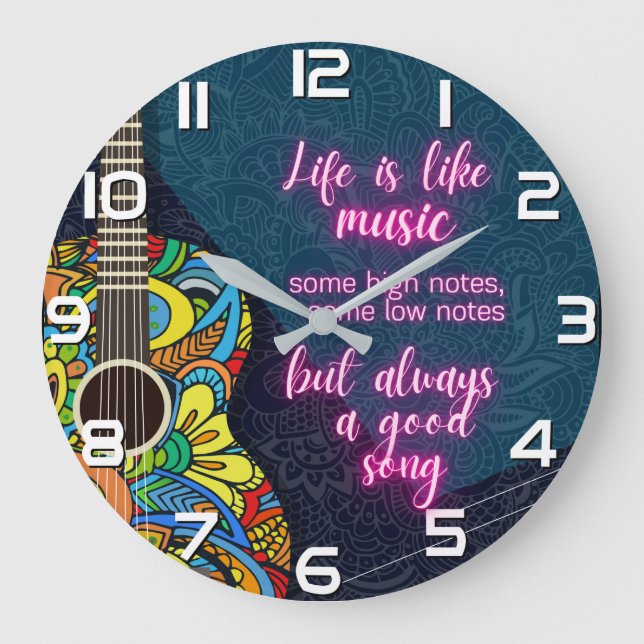 Grande Horloge Ronde La vie est comme la musique, toujours une bonne ch (Recto)
