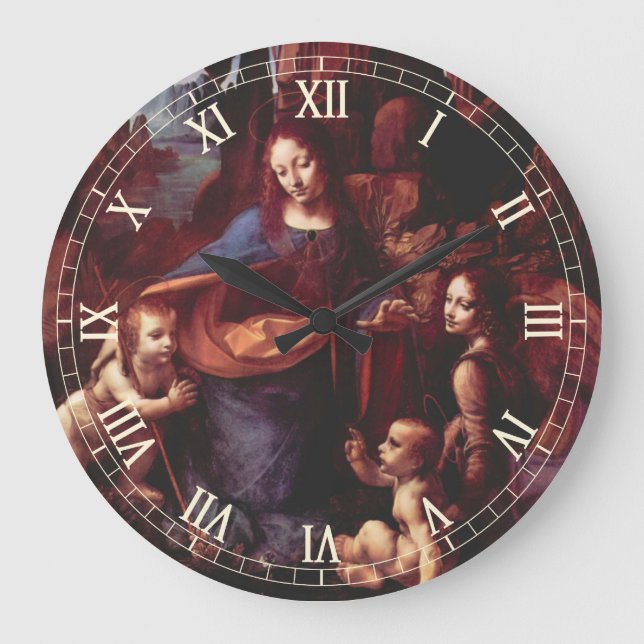 Grande Horloge Ronde La Vierge des Rochers de Léonard de Vinci (Recto)