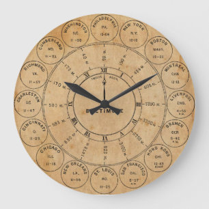 Grande Horloge Ronde La ville vintage de Steampunk timbre l'horloge