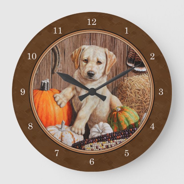 Grande Horloge Ronde Labrador Retriever (Recto)